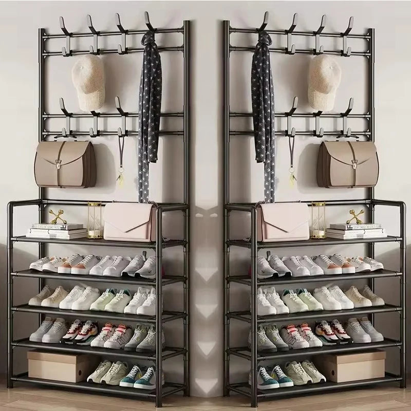 Multi-Layer Clothes Hanger Shoe Rack Organizer