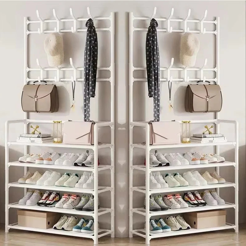 Multi-Layer Clothes Hanger Shoe Rack Organizer