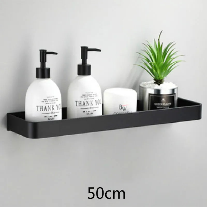 No-Drill Bathroom Shelf Wall Mounted Organizer