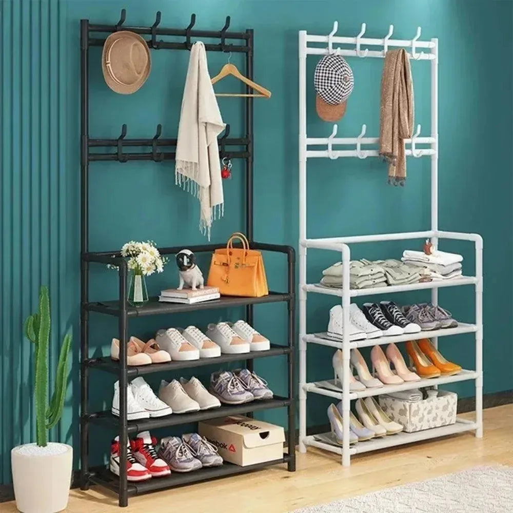 Multi-Layer Clothes Hanger Shoe Rack Organizer