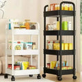 Mobile Bookshelf Trolley Organizer with Wheels