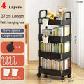 Mobile Bookshelf Trolley Organizer with Wheels