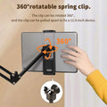 360° Rotating Bed Tablet Holder