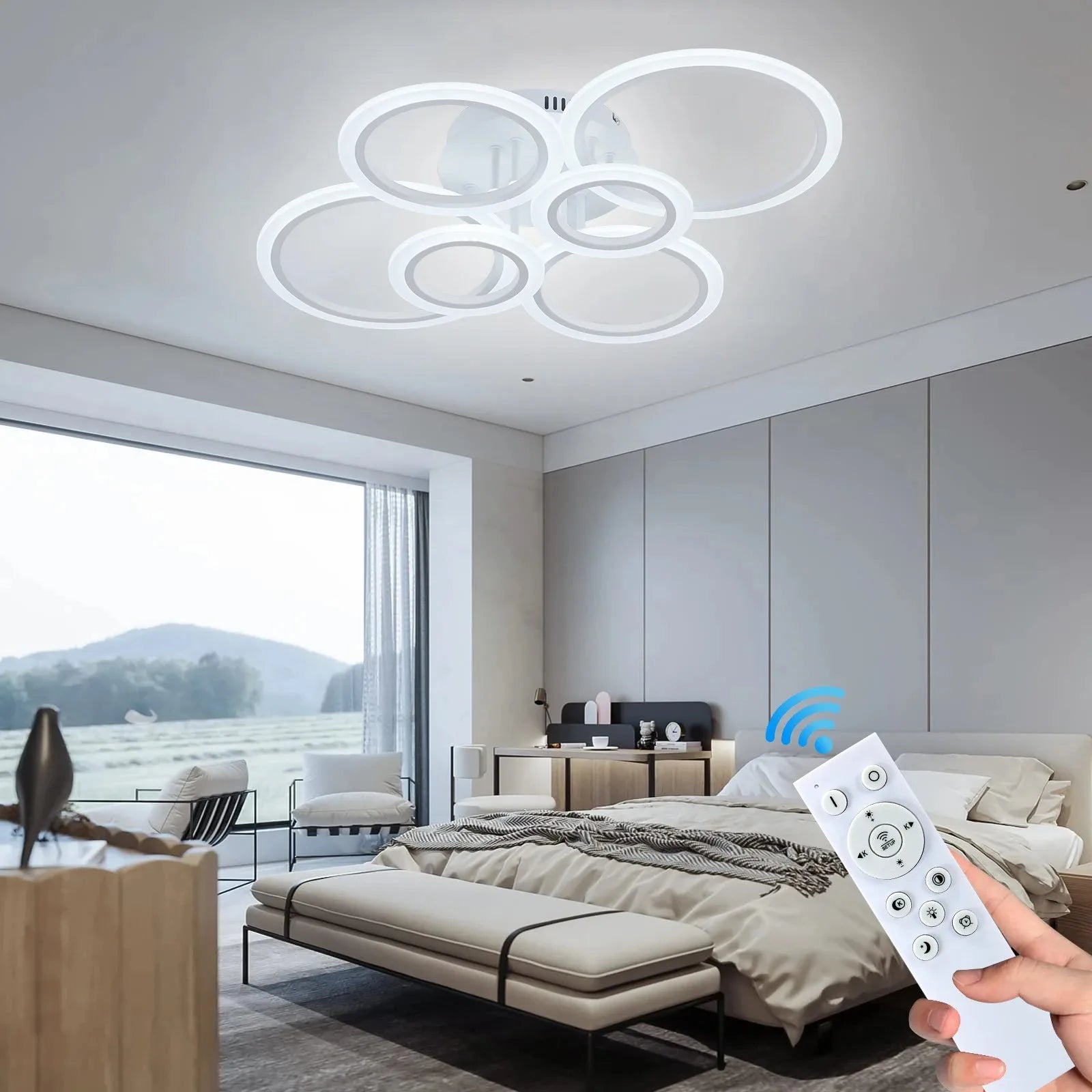 Modern LED Ring Ceiling Chandelier