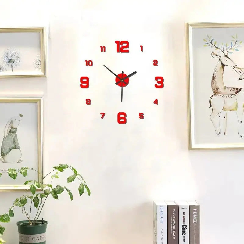 Frameless DIY Wall Clock Decor