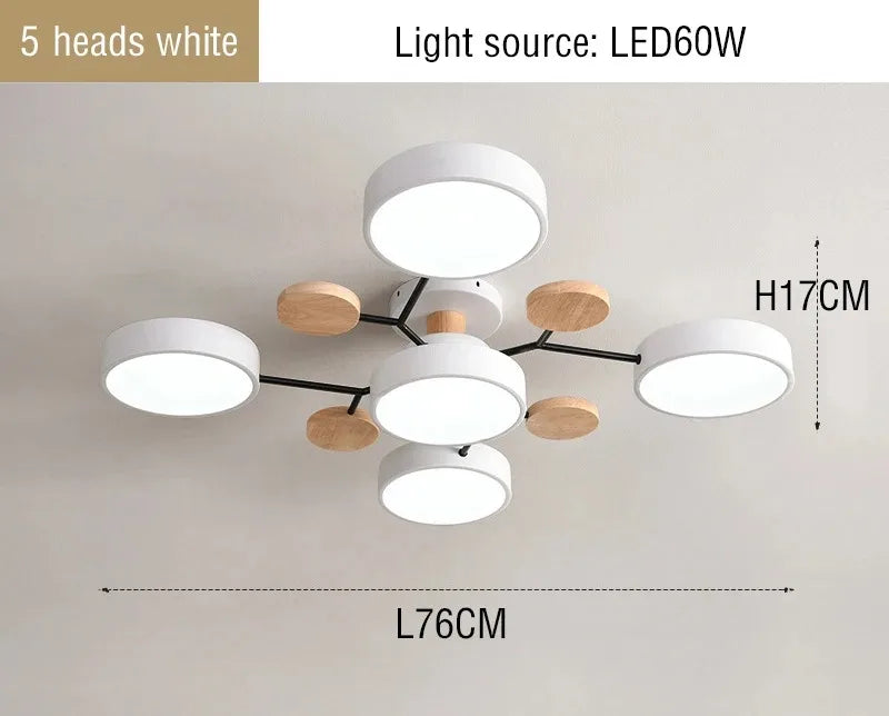 3-Color LED Chandelier for Home