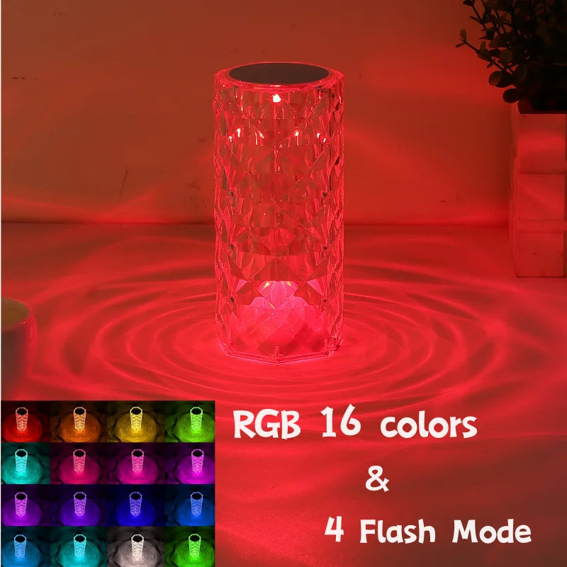 Crystal Table Lamp 16 Colors LED