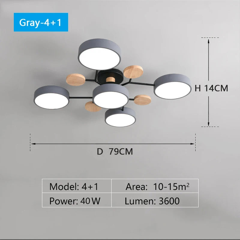 3-Color LED Chandelier for Home