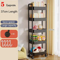 Mobile Bookshelf Trolley Organizer with Wheels