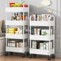 Mobile Bookshelf Trolley Organizer with Wheels