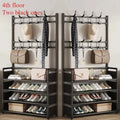 Multi-Layer Clothes Hanger Shoe Rack Organizer