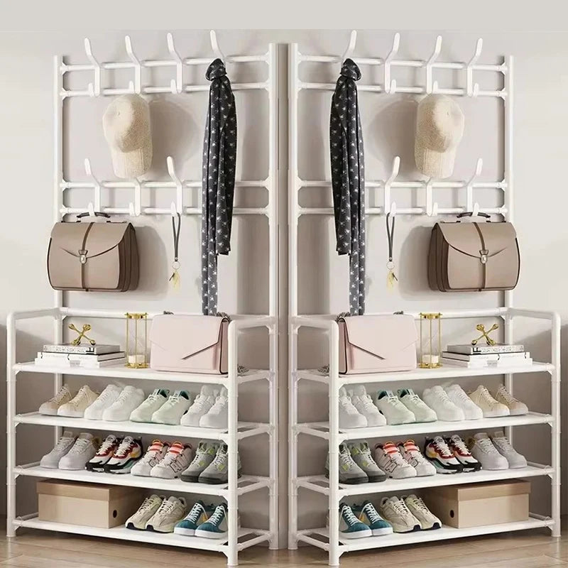 Multi-Layer Clothes Hanger Shoe Rack Organizer