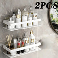 2PCS No-Drill Bathroom Shelf Rack