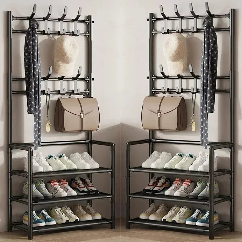 Multi-Layer Clothes Hanger Shoe Rack Organizer