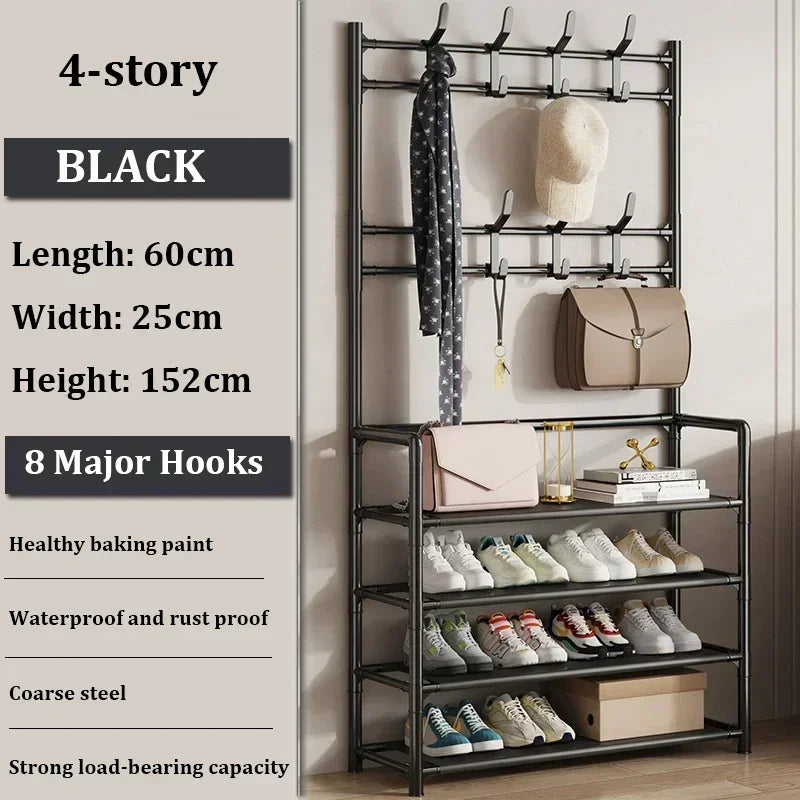 Multi-Layer Clothes Hanger Shoe Rack Organizer