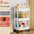 Mobile Bookshelf Trolley Organizer with Wheels